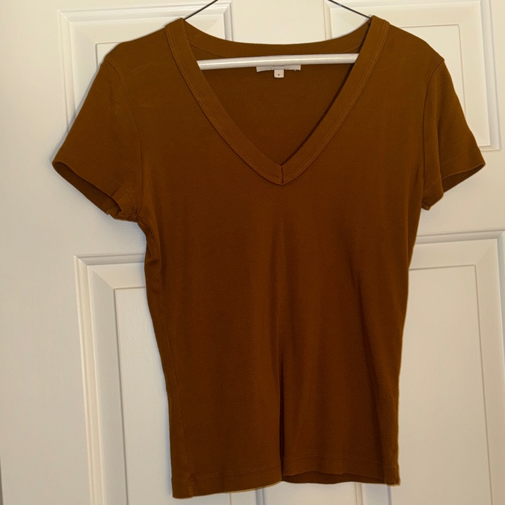 V-Neck Brown Women's Top